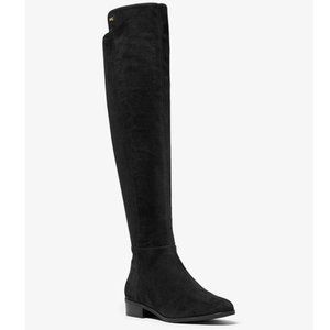 MICHAEL MICHAEL KORS Women's Bromley Flat Riding Boots 6.5 black suede OTN